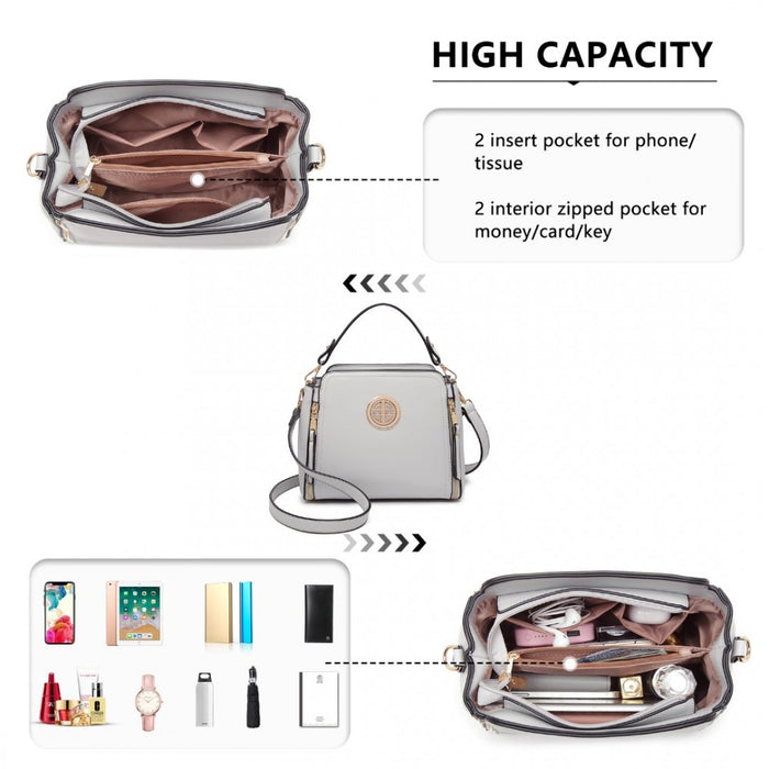 PU Leather Crossbody Bag – Grey
