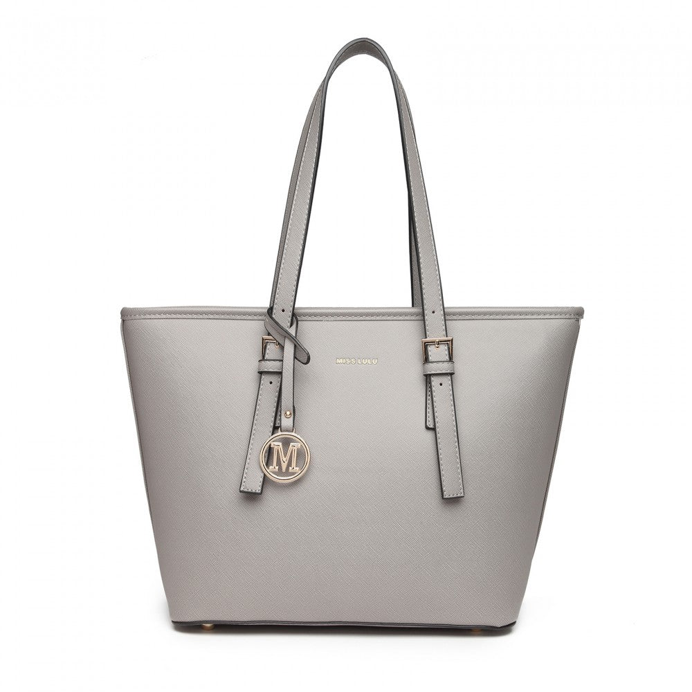 Minimalist Tote Handbag Structured – Grey