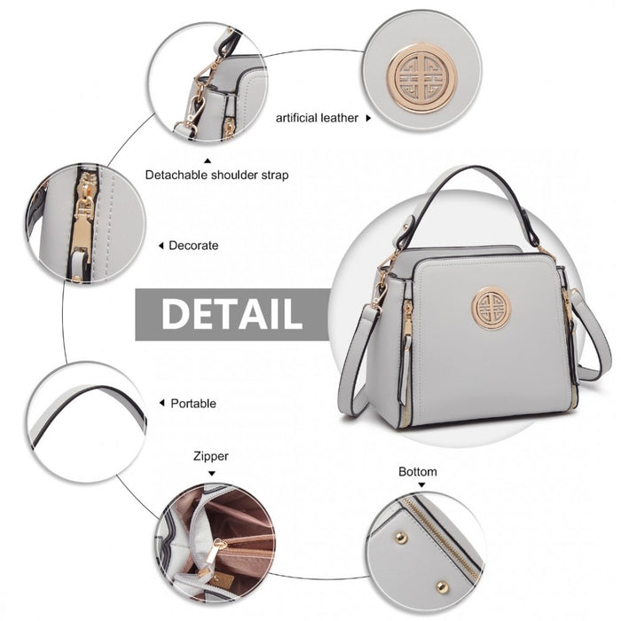 PU Leather Crossbody Bag – Grey