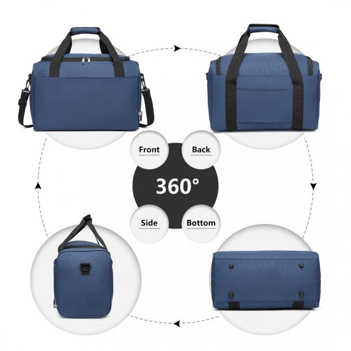 Structured Travel Duffle Bag – Navy