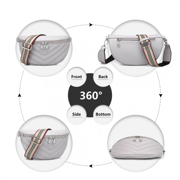 Wide Strap Bum Bag Lightweight Adjustable Waist Bag – Grey