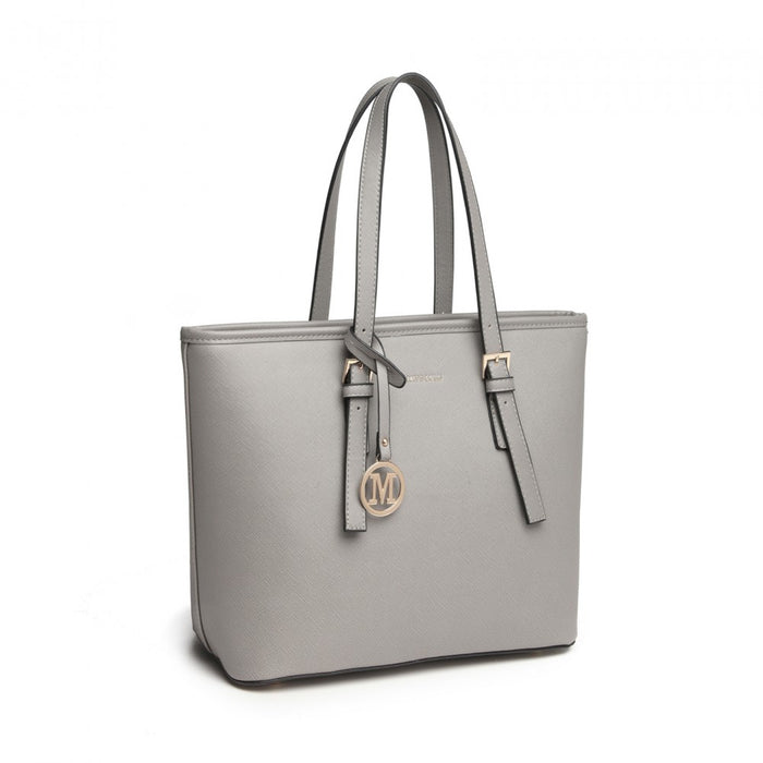 Minimalist Tote Handbag Structured – Grey