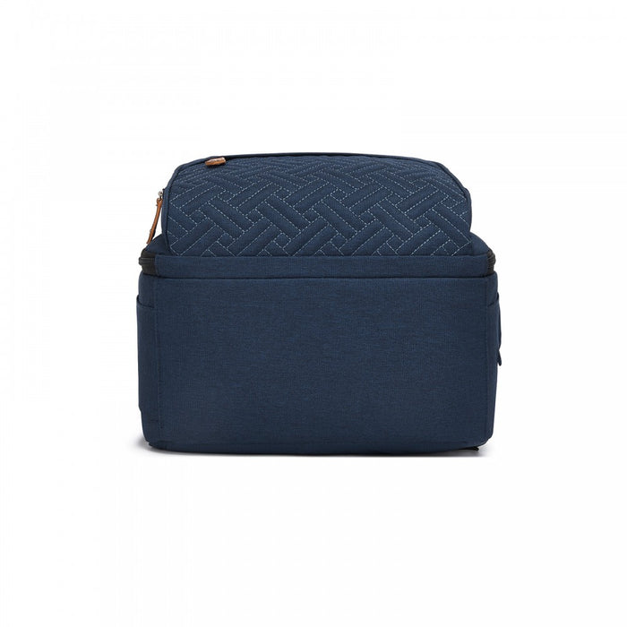 3-in-1 Mummy Nappy Backpack Set with Changing Mat and Insulated Pacifier Pouch – Navy