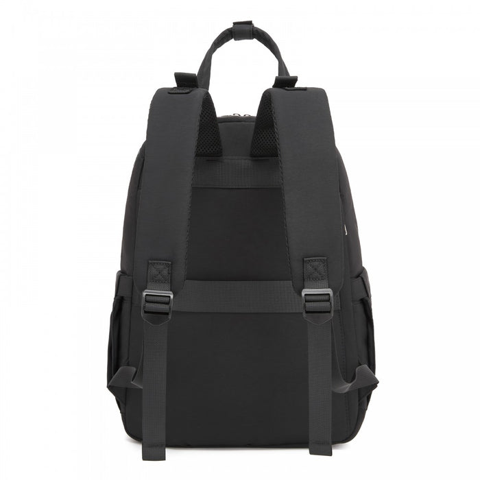 2-in-1 Nappy Changing Backpack Set, Large Nappy Bag with Changing Mat – Black
