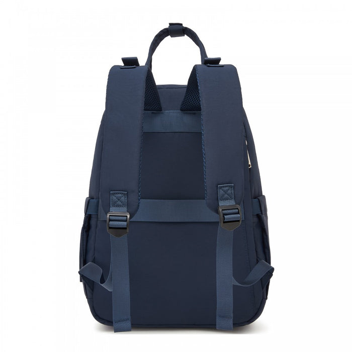 2-in-1 Nappy Changing Backpack Set, Large Nappy Bag with Changing Mat – Navy and Beige