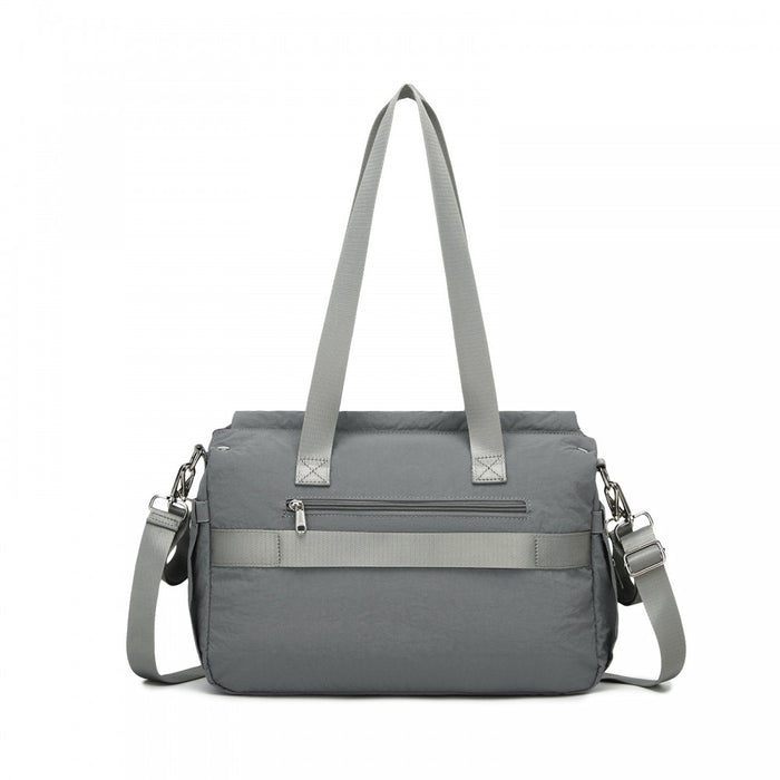 Maternity Nappy Bag with Insulated Baby Bottle Pockets, Wet/Dry Separation and Stroller Strap – Grey