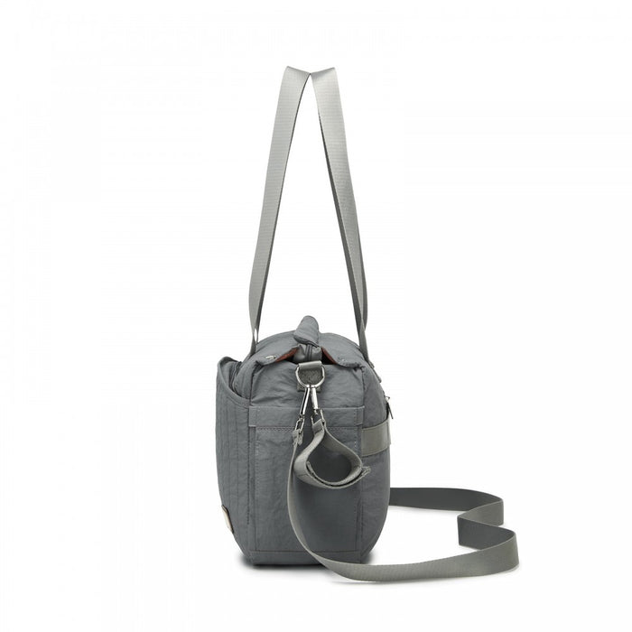 Maternity Nappy Bag with Insulated Baby Bottle Pockets, Wet/Dry Separation and Stroller Strap – Grey