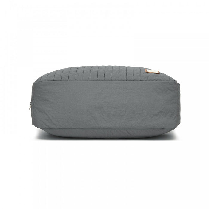 Maternity Nappy Bag with Insulated Baby Bottle Pockets, Wet/Dry Separation and Stroller Strap – Grey