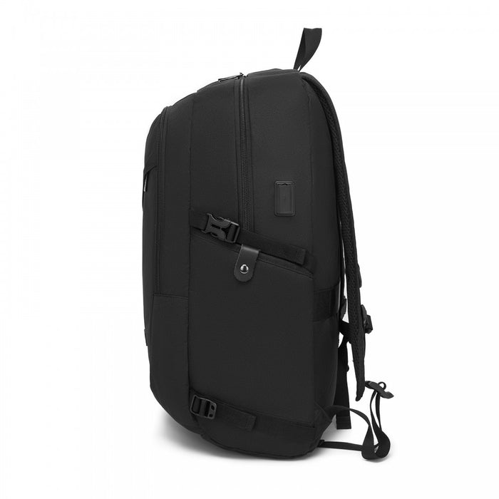 Modern Urban Style Laptop Backpack with USB and Type-C Charging Port – Black