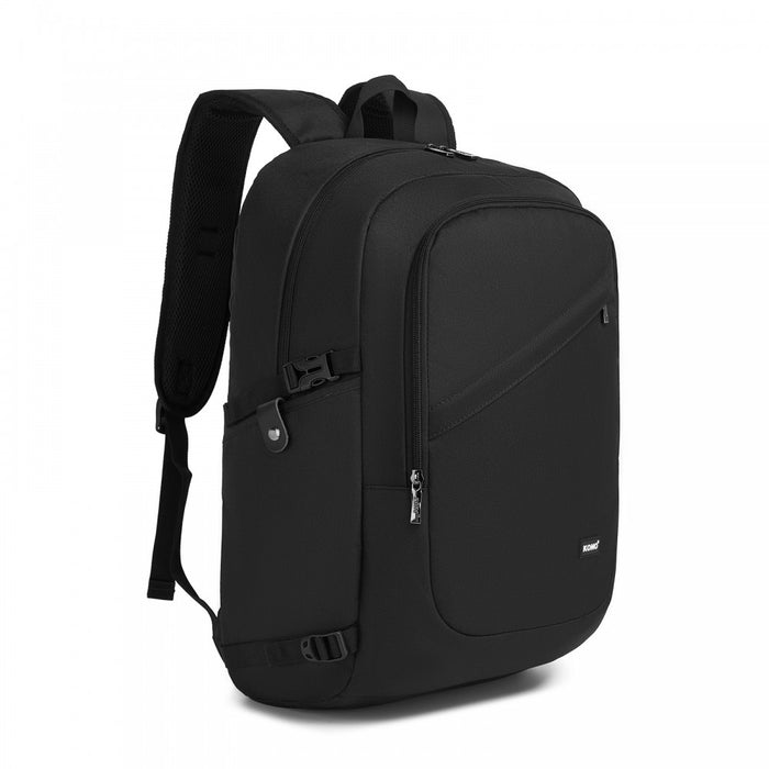 Modern Urban Style Laptop Backpack with USB and Type-C Charging Port – Black