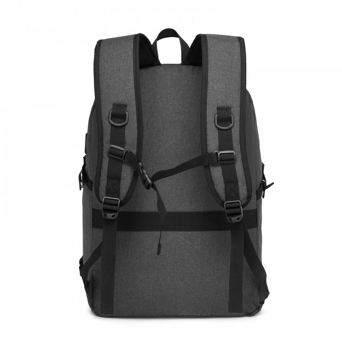 Modern Urban Style Laptop Backpack with USB and Type-C Charging Port – Dark Grey