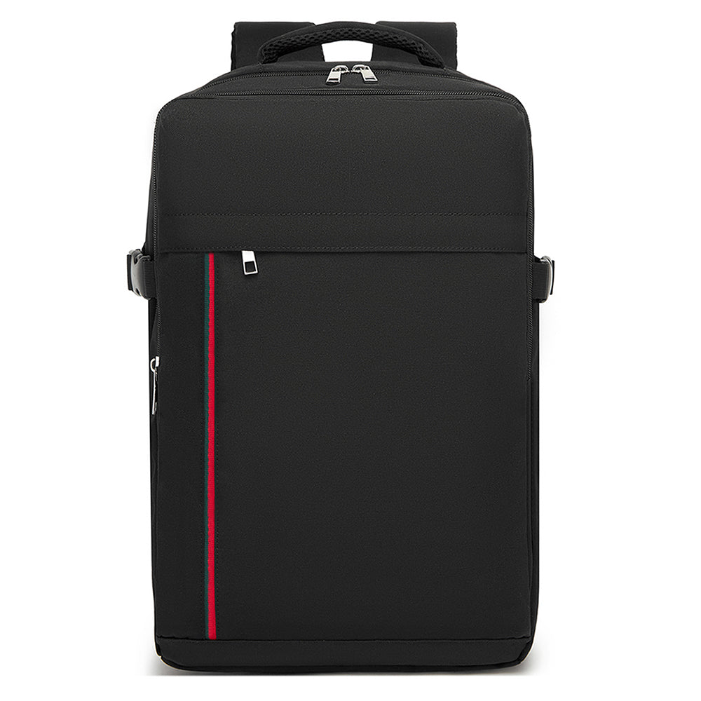 Cabin Backpack with Red Trim for 15.6-Inch Laptop with Luggage Strap – 20 L – Black
