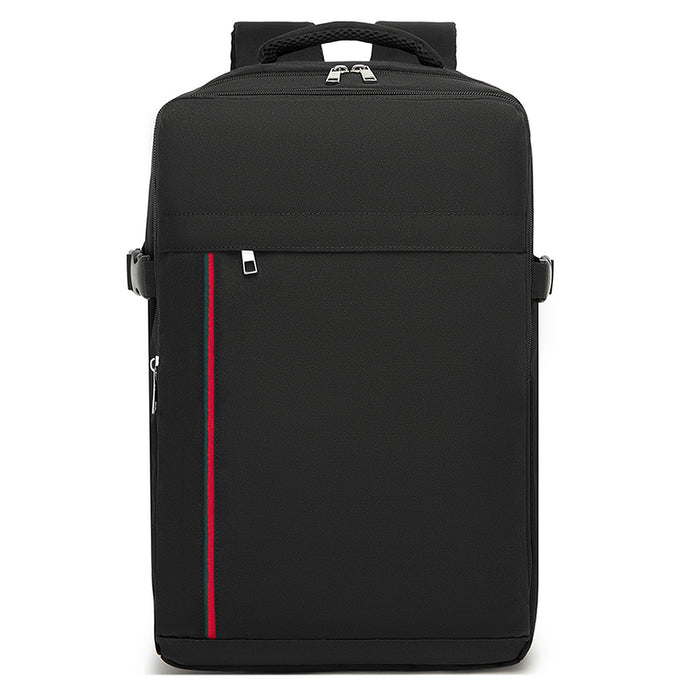 Cabin Backpack with Red Trim for 15.6-Inch Laptop with Luggage Strap – 20 L – Black