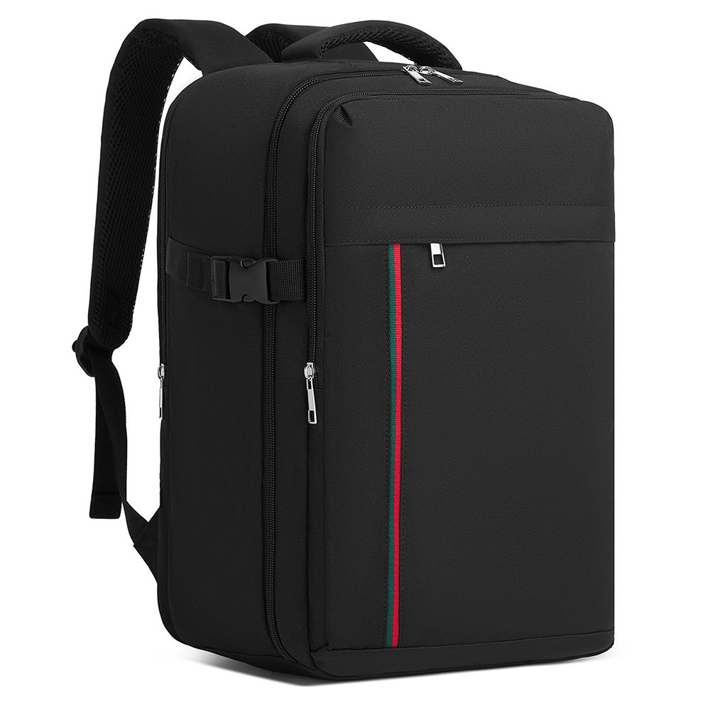 Cabin Backpack with Red Trim for 15.6-Inch Laptop with Luggage Strap – 20 L – Black