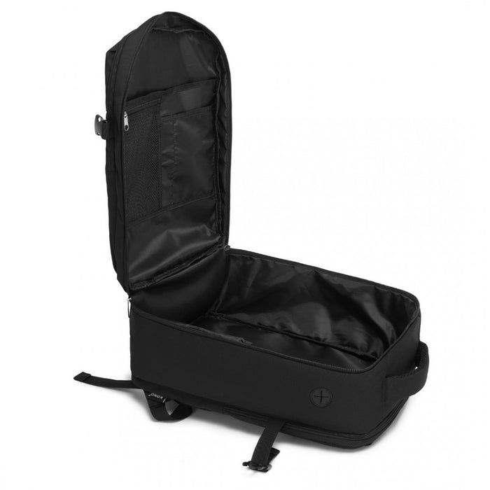 Cabin Backpack with Red Trim for 15.6-Inch Laptop with Luggage Strap – 20 L – Black