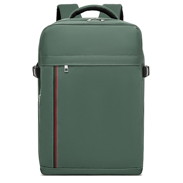 Cabin Backpack with Red Trim for 15.6-Inch Laptop with Luggage Strap – 20 L – Green
