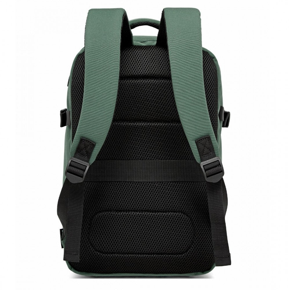 Cabin Backpack with Red Trim for 15.6-Inch Laptop with Luggage Strap – 20 L – Green