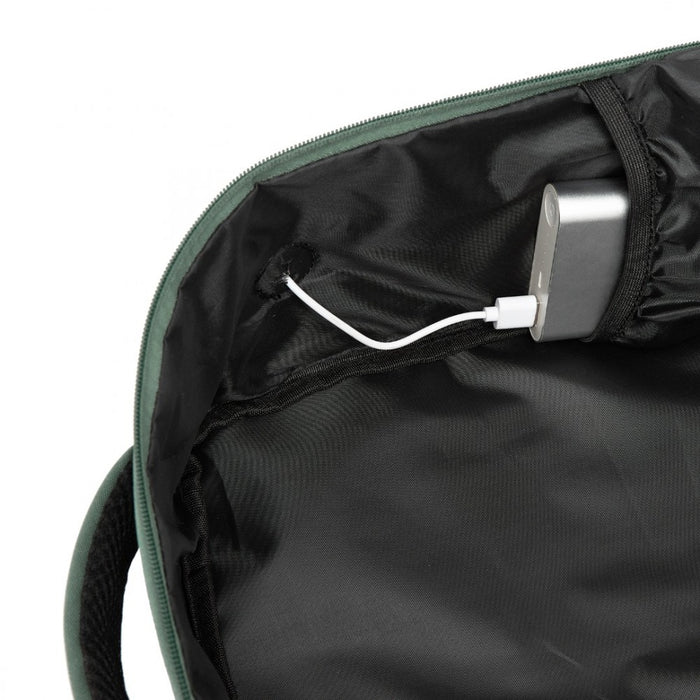 Cabin Backpack with Red Trim for 15.6-Inch Laptop with Luggage Strap – 20 L – Green