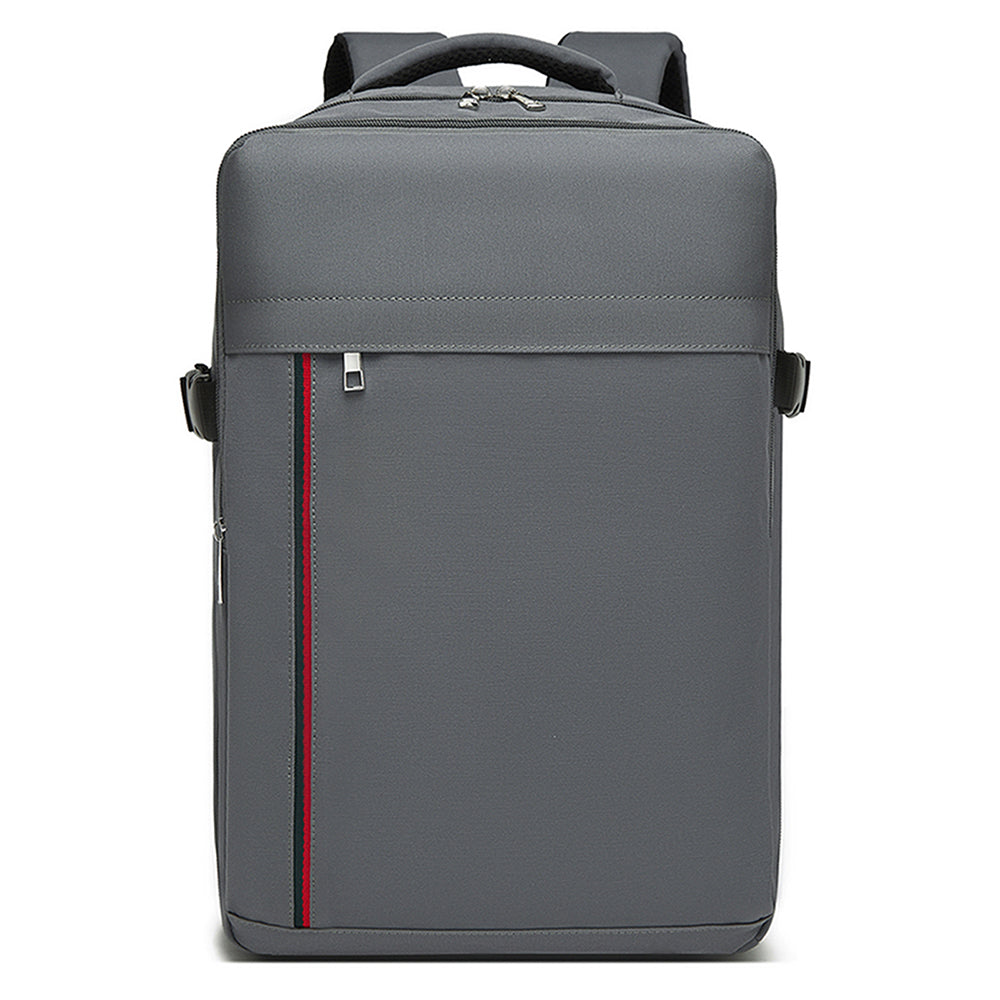 Cabin Backpack with Red Trim for 15.6-Inch Laptop with Luggage Strap – 20 L – Grey