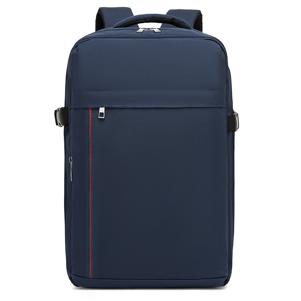 Cabin Backpack with Red Trim for 15.6-Inch Laptop with Luggage Strap – 20 L – Navy