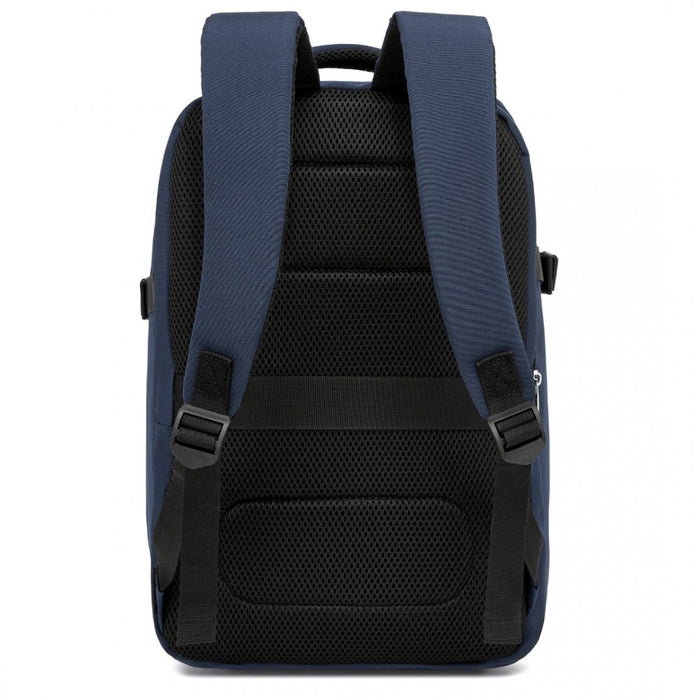 Cabin Backpack with Red Trim for 15.6-Inch Laptop with Luggage Strap – 20 L – Navy