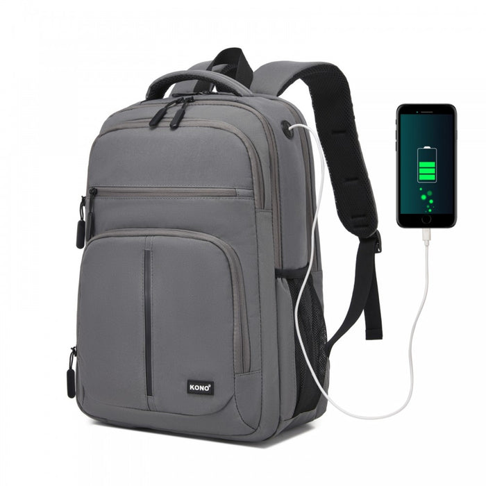 Laptop Backpack with 15.6-Inch Laptop Compartment, Comfortable – Grey