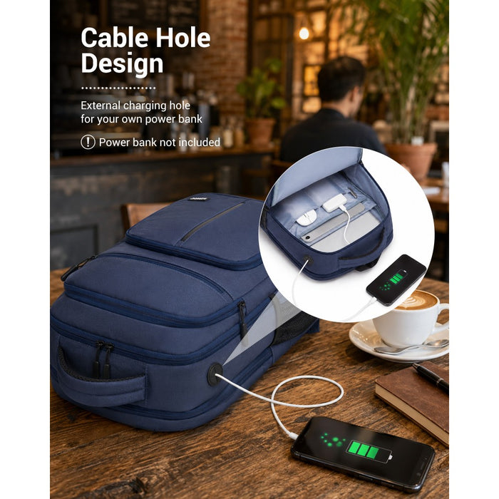 Laptop Backpack with 15.6-Inch Laptop Compartment, Comfortable – Navy