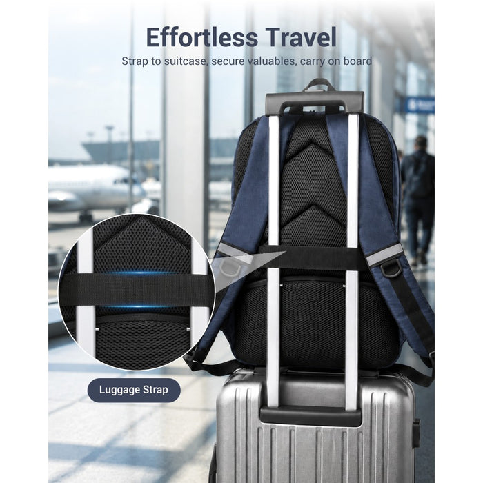 Laptop Backpack with 15.6-Inch Laptop Compartment, Comfortable – Navy