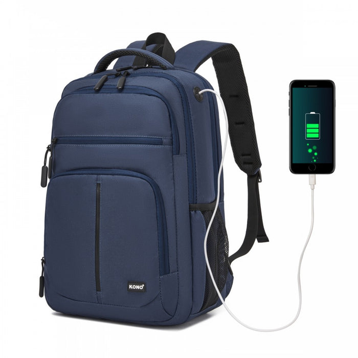 Laptop Backpack with 15.6-Inch Laptop Compartment, Comfortable – Navy
