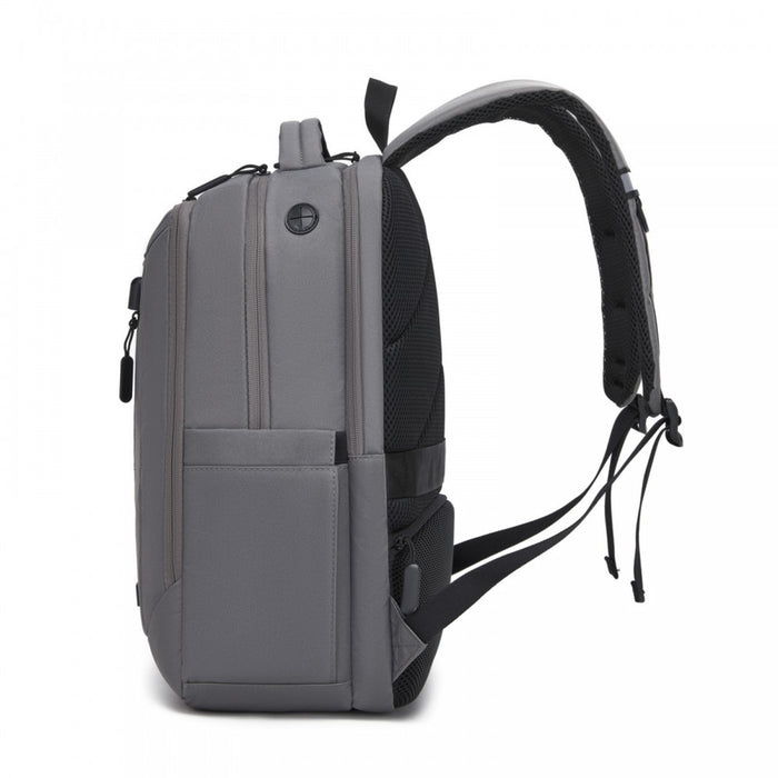 Laptop Backpack with 15.6-Inch Laptop Compartment, Commuter Bag with Reflective Straps – Grey