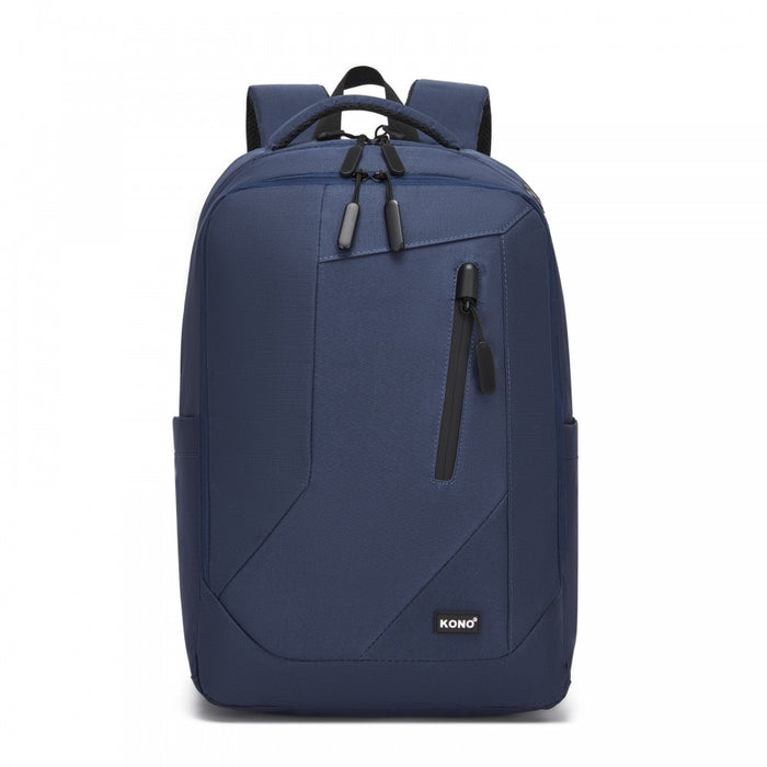 Laptop Backpack with 15.6-Inch Laptop Compartment, Commuter Bag with Reflective Straps – Navy