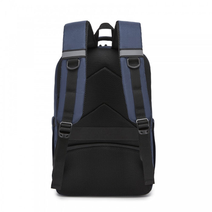 Laptop Backpack with 15.6-Inch Laptop Compartment, Commuter Bag with Reflective Straps – Navy