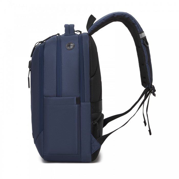 Laptop Backpack with 15.6-Inch Laptop Compartment, Commuter Bag with Reflective Straps – Navy