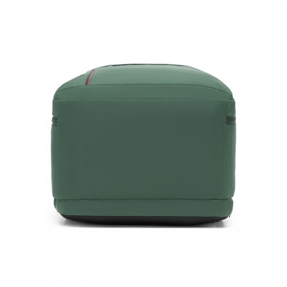 Organised Personal-Item Backpack with 15.6-Inch Laptop Sleeve, Clamshell Main – Green