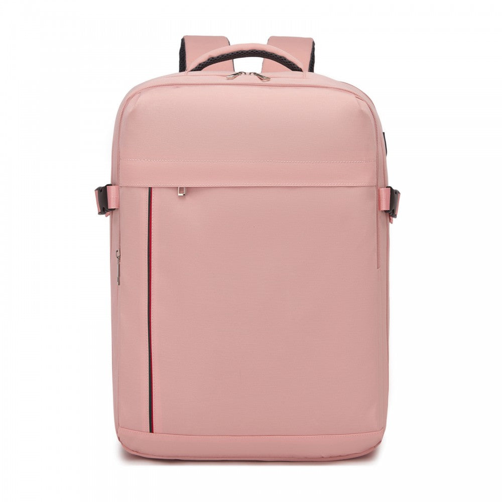 BPK2524L- Kono 32L Upgraded Large Cabin Backpack, 17.3 Inch Laptop Rucksack with Breathable Pressure-Relief Straps & Luggage Trolley Strap for Business Travel - Pink