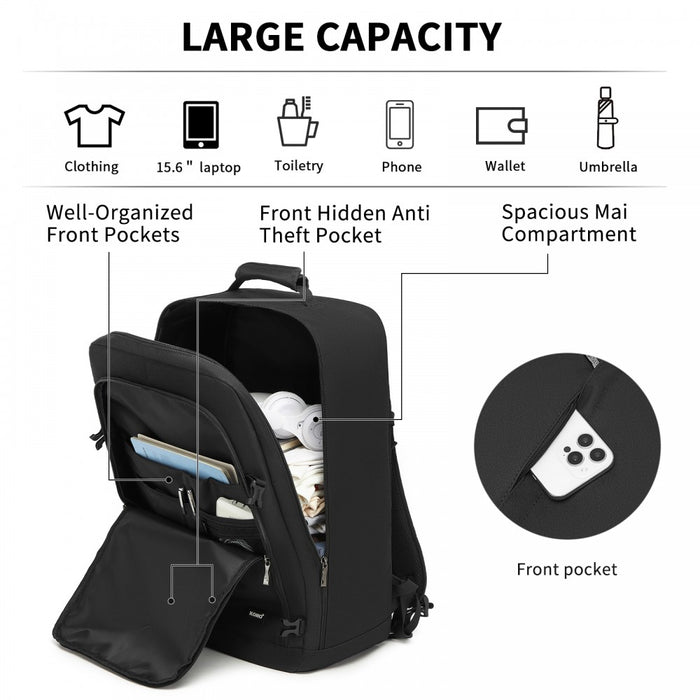 Business Large Backpack – Fits 15.6-Inch Laptop – Black
