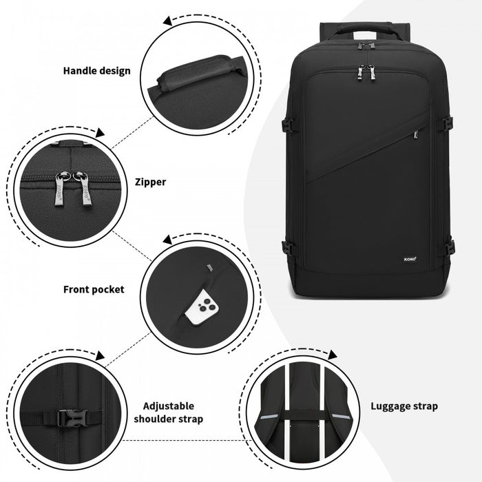Business Large Backpack – Fits 15.6-Inch Laptop – Black