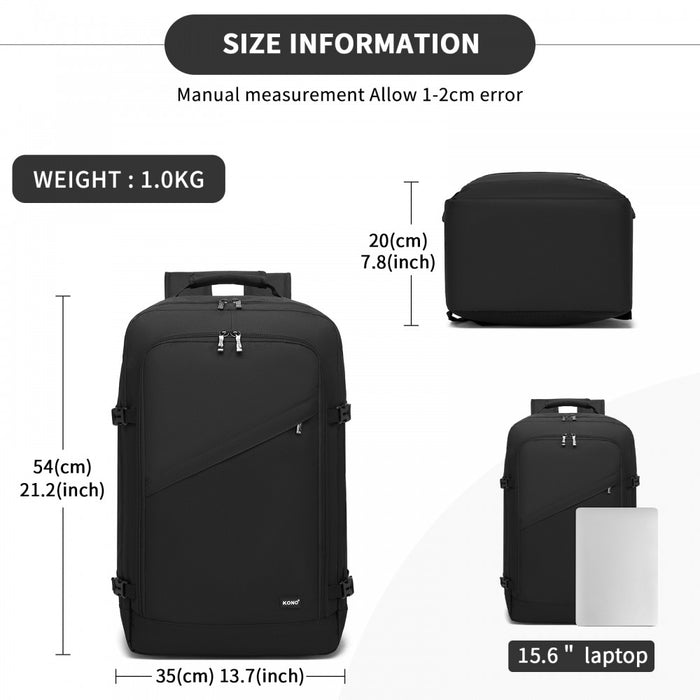 Business Large Backpack – Fits 15.6-Inch Laptop – Black