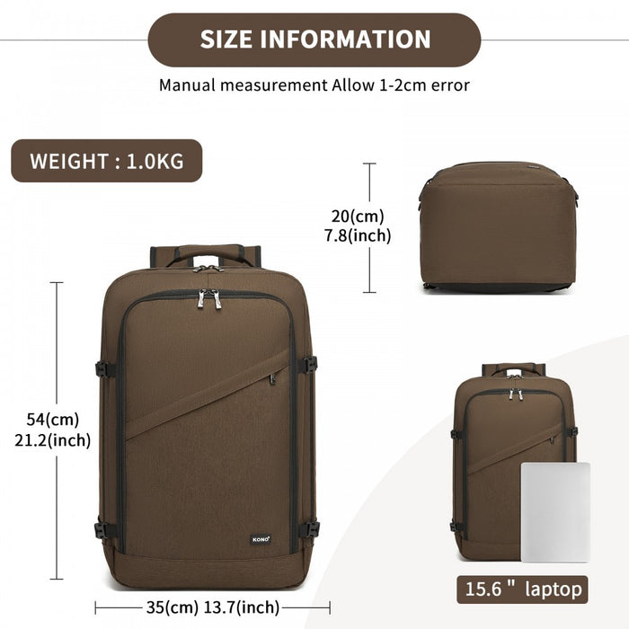 Business Large Backpack – Fits 15.6-Inch Laptop – Brown