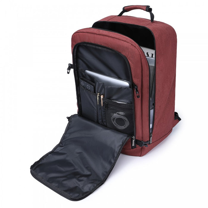 Business Large Backpack – Fits 15.6-Inch Laptop – Burgundy