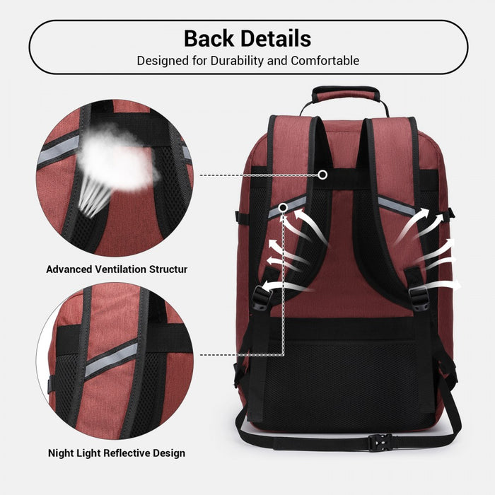 Business Large Backpack – Fits 15.6-Inch Laptop – Burgundy