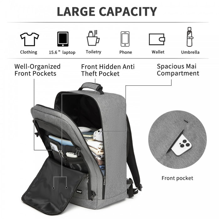 Business Large Backpack – Fits 15.6-Inch Laptop – Grey