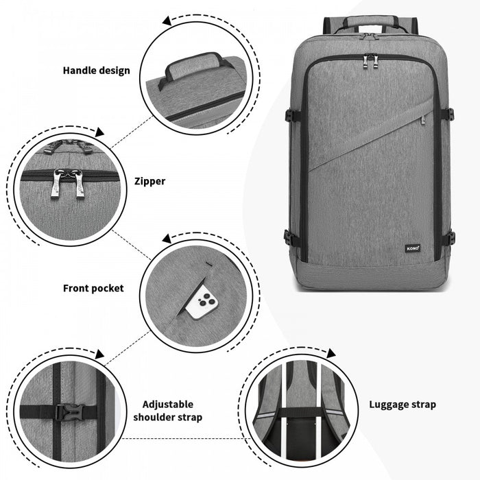 Business Large Backpack – Fits 15.6-Inch Laptop – Grey