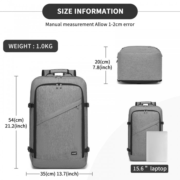 Business Large Backpack – Fits 15.6-Inch Laptop – Grey