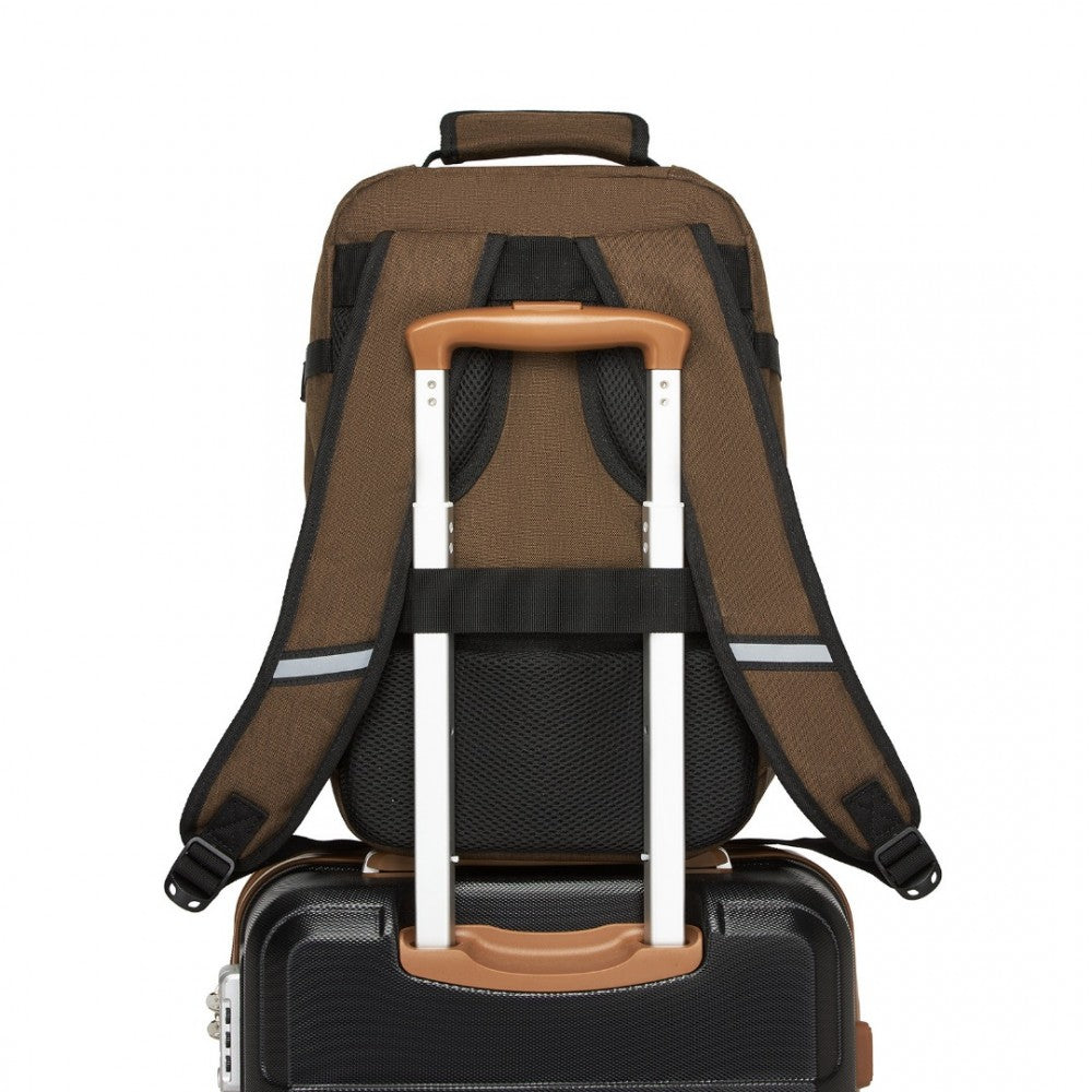 Business Carry-On Backpack – Fits 15.6-Inch Laptop – Brown