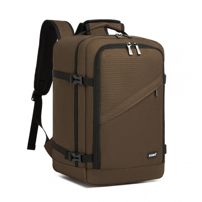 Business Carry-On Backpack – Fits 15.6-Inch Laptop – Brown