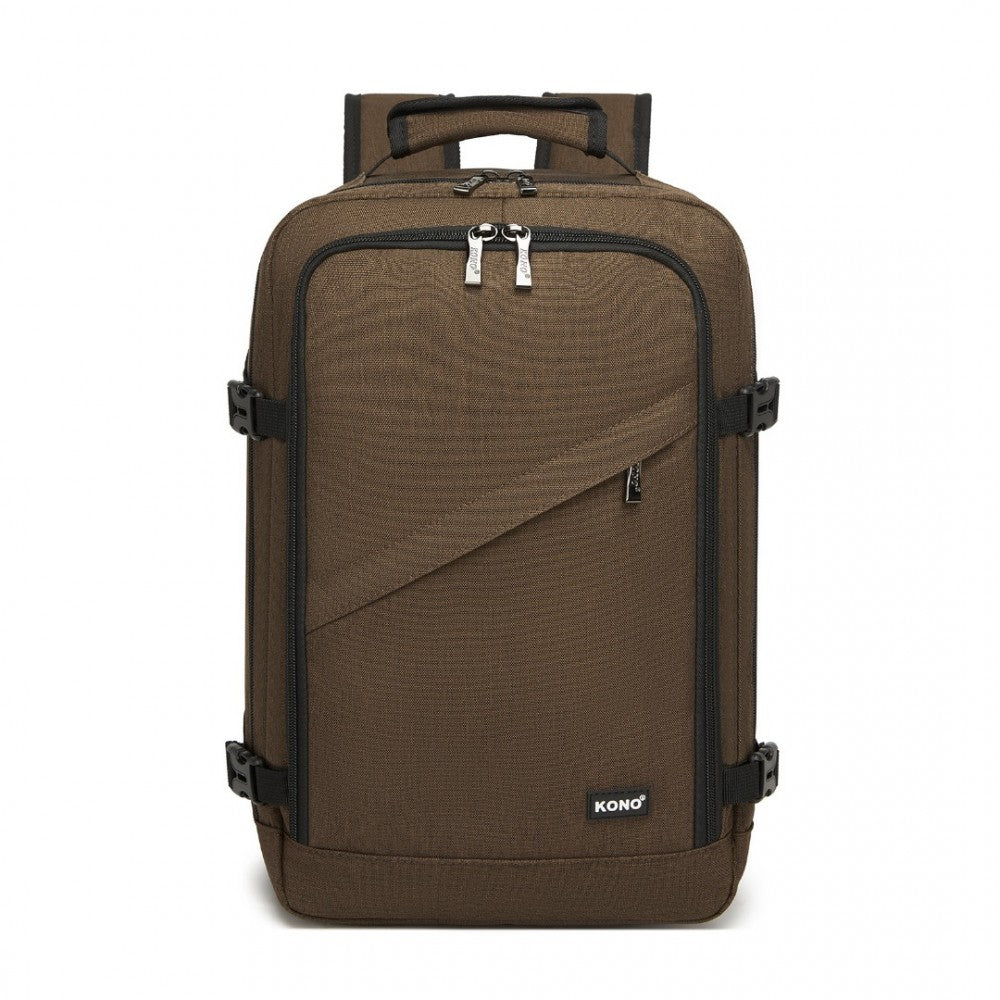 Business Carry-On Backpack – Fits 15.6-Inch Laptop – Brown