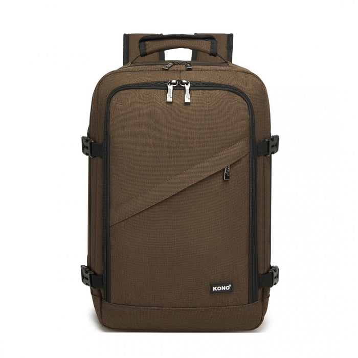 Business Carry-On Backpack – Fits 15.6-Inch Laptop – Brown
