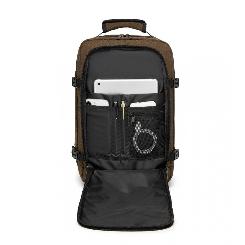 Business Carry-On Backpack – Fits 15.6-Inch Laptop – Brown