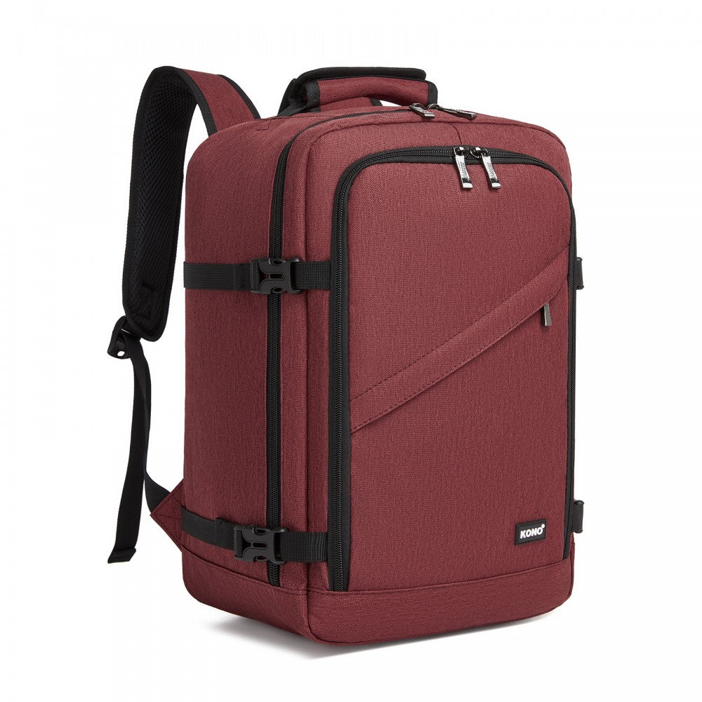 Business Carry-On Backpack – Fits 15.6-Inch Laptop – Burgundy